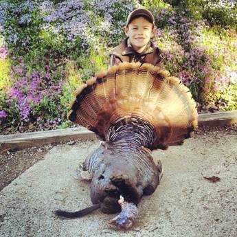 Eight-year-old Tristen Scott, aka Turkey Slayer, Youth Day 2013