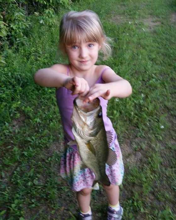 Four-Year-Old CalliAnn shows off her big catch.